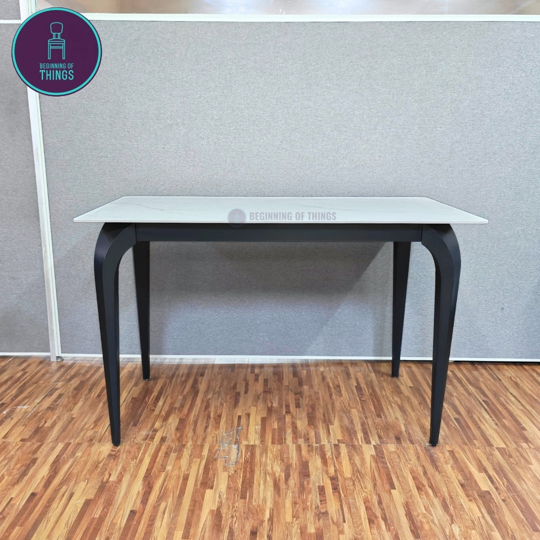 Sintered Stone Rectangular Dining Table 120 cm Pin Legs