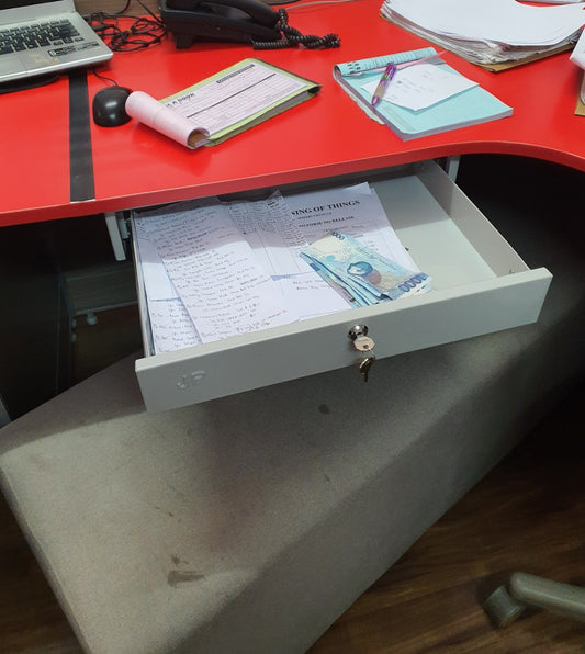 Steel Drawer for Desk with Lock