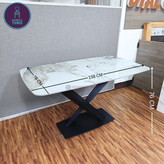 Pandora Sintered Stone Rectangular Dining Table 140 x 80 cm