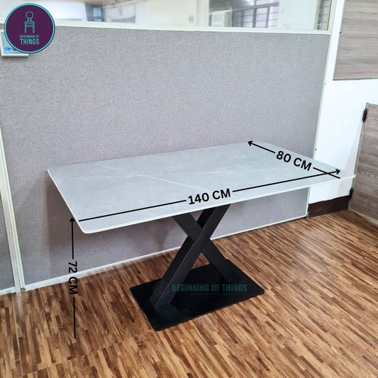 Sintered Stone Rectangular Dining Table 140 cm