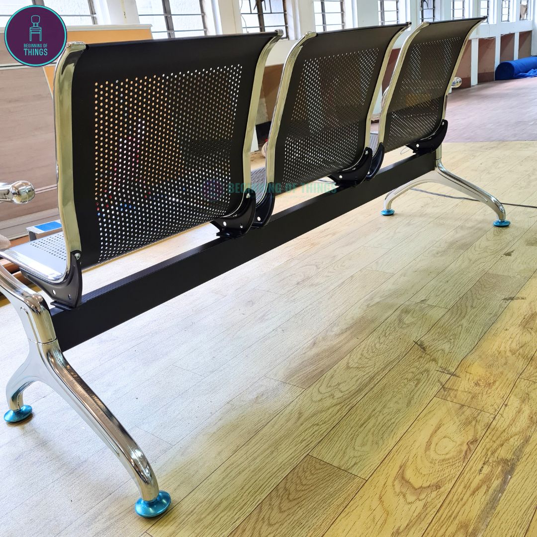 3-Seater Gang Chair All Metal