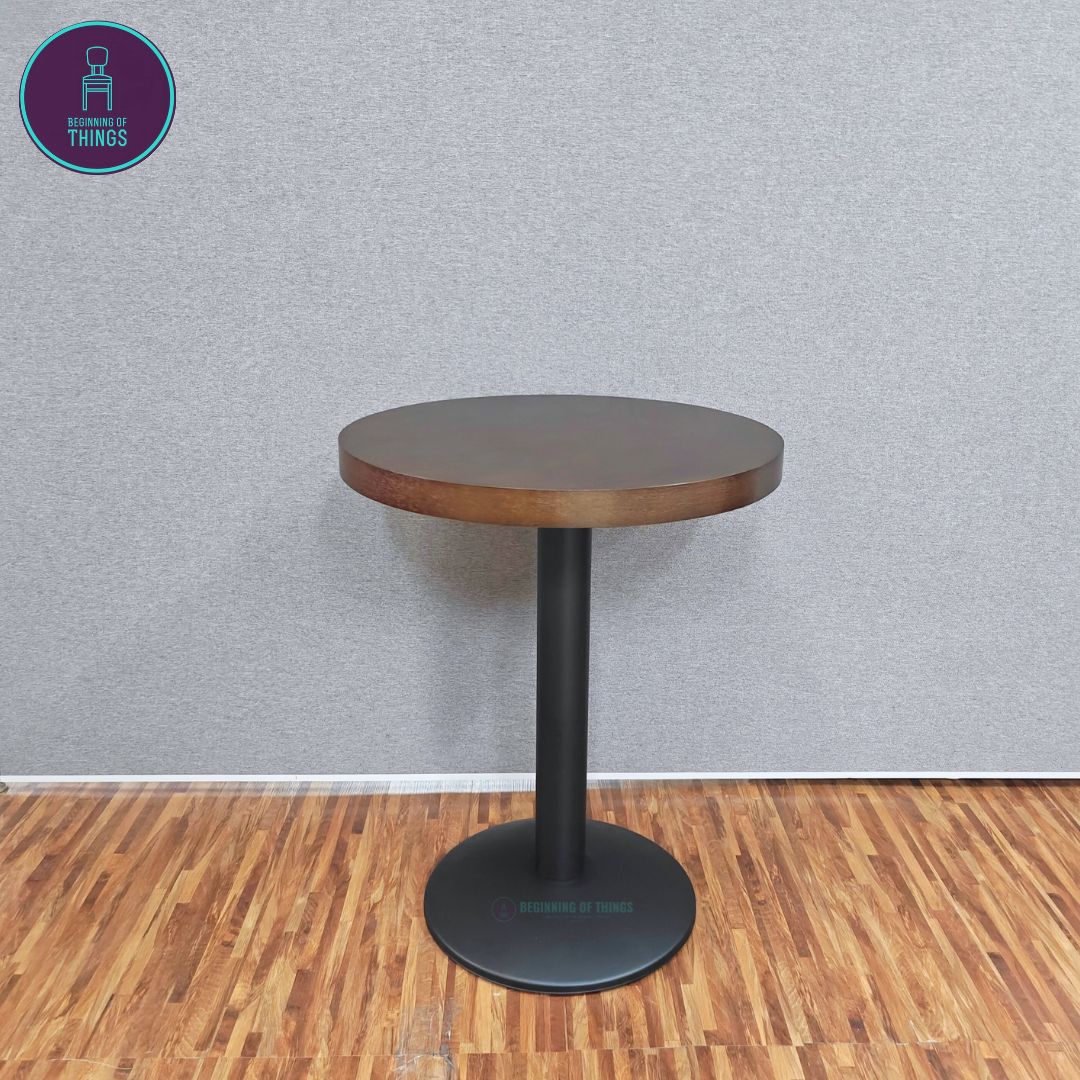 Wood Veneer Round Dining Table 60 cm