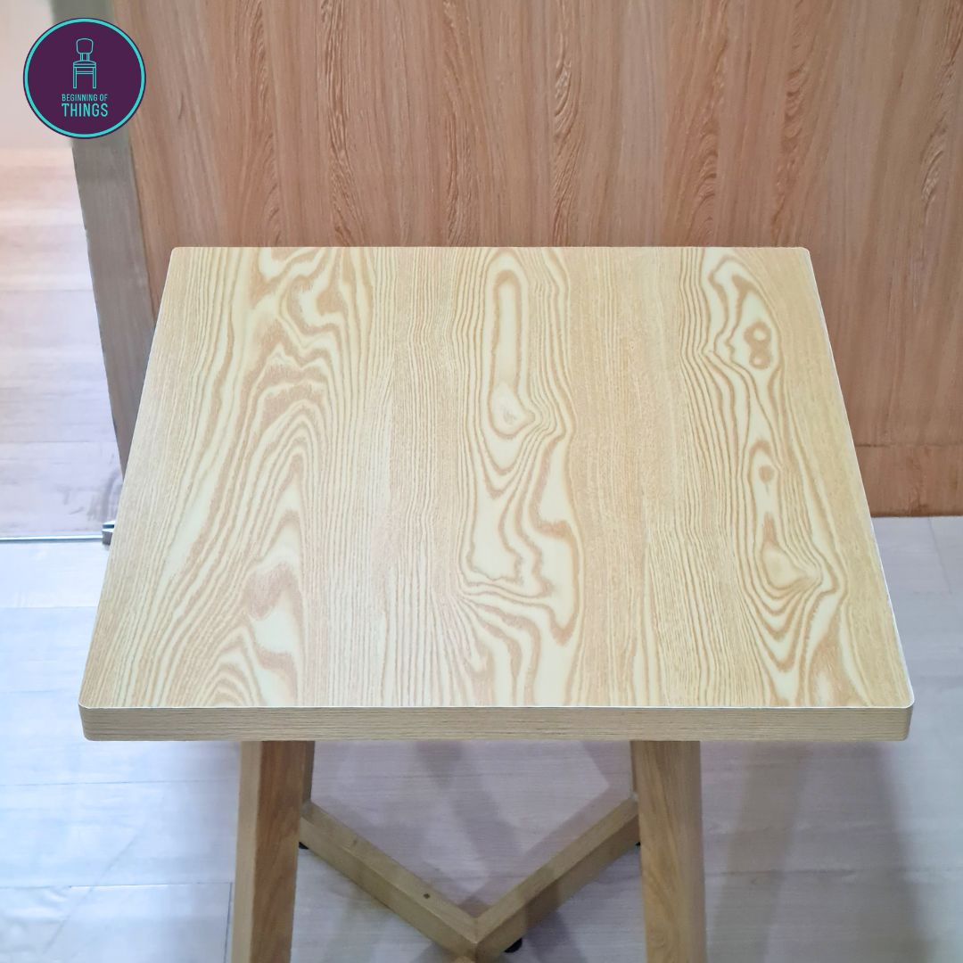 Laminated Square Dining Set 2-Seater V-Leg