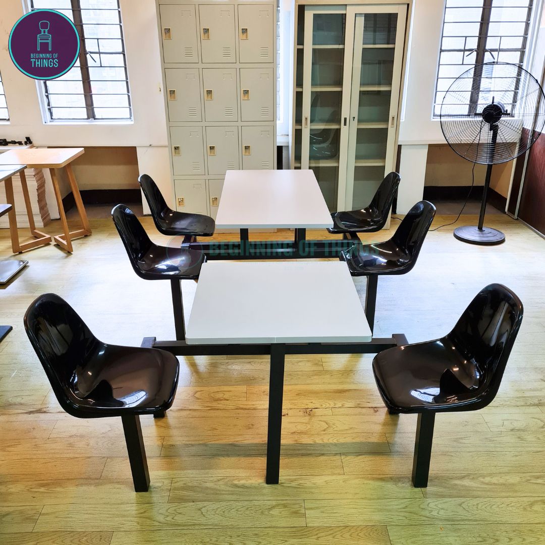 2 and 4-Seater Canteen Cafeteria Table and Chair Dining Set