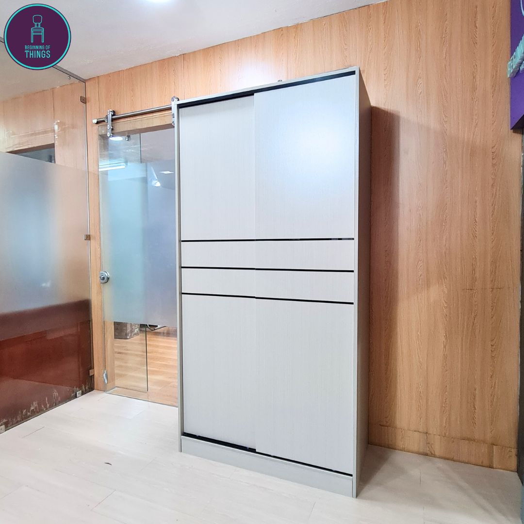 Marlowe 100 CM Sliding Wardrobe Cabinet