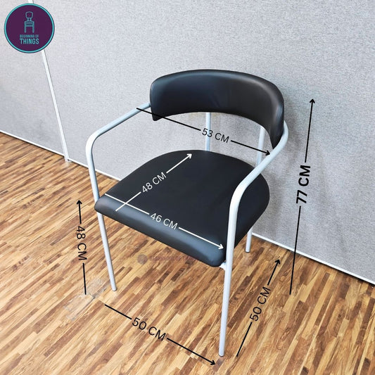 Metal Dining Chair w/ Armrest