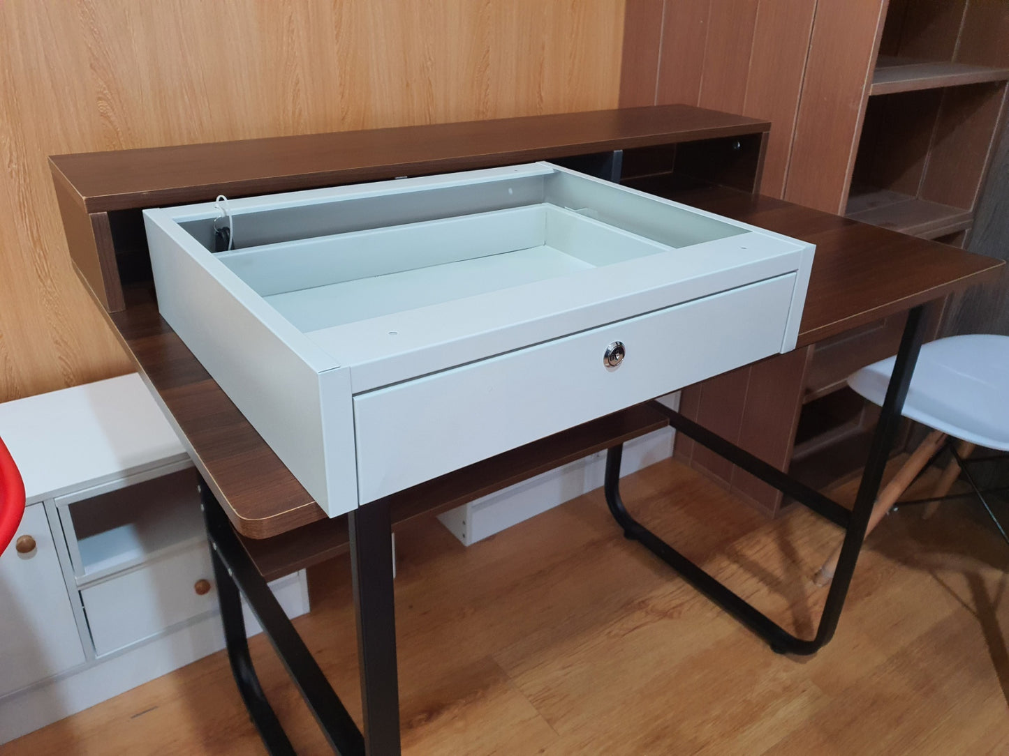 Steel Drawer for Desk with Lock