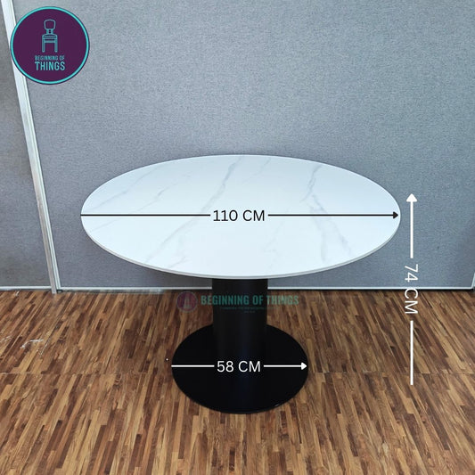 Sintered Stone Round Dining Table 110cm