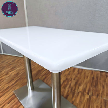 Fiberglass Rectangular Dining Table 120 x 60 cm