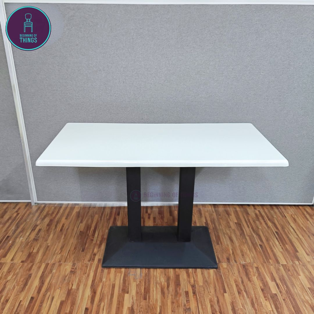 Fiberglass Rectangular Dining Table 120 x 60 cm