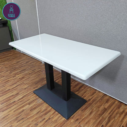 Fiberglass Rectangular Dining Table 120 x 60 cm