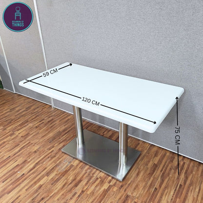 Fiberglass Rectangular Dining Table 120 x 60 cm