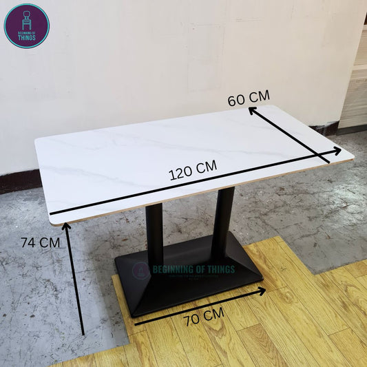 Sintered Stone Rectangular Dining Table 120 cm