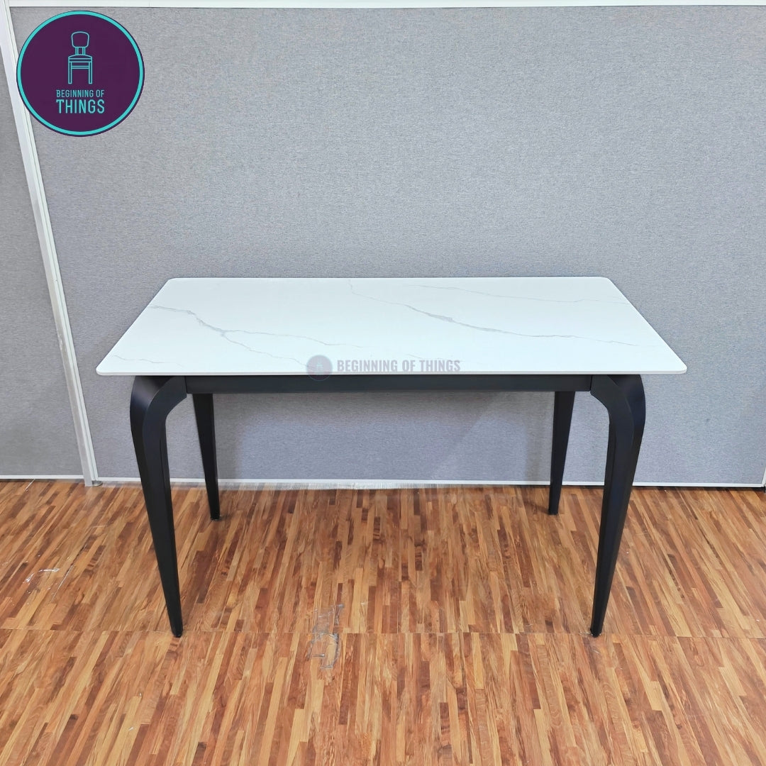 Sintered Stone Rectangular Dining Table 120 cm Pin Legs
