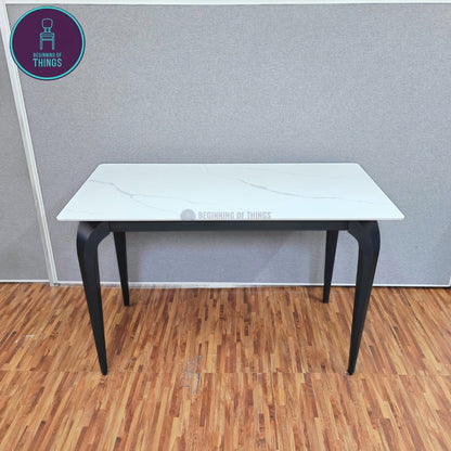 Sintered Stone Rectangular Dining Table 120 cm Pin Legs