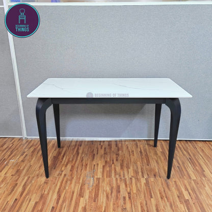 Sintered Stone Rectangular Dining Table 120 cm Pin Legs
