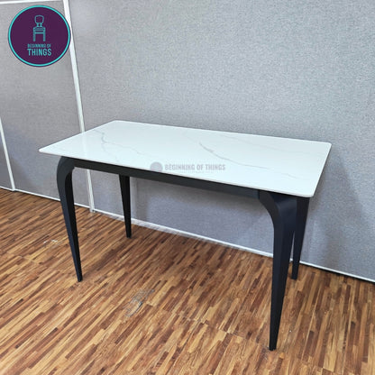 Sintered Stone Rectangular Dining Table 120 cm Pin Legs