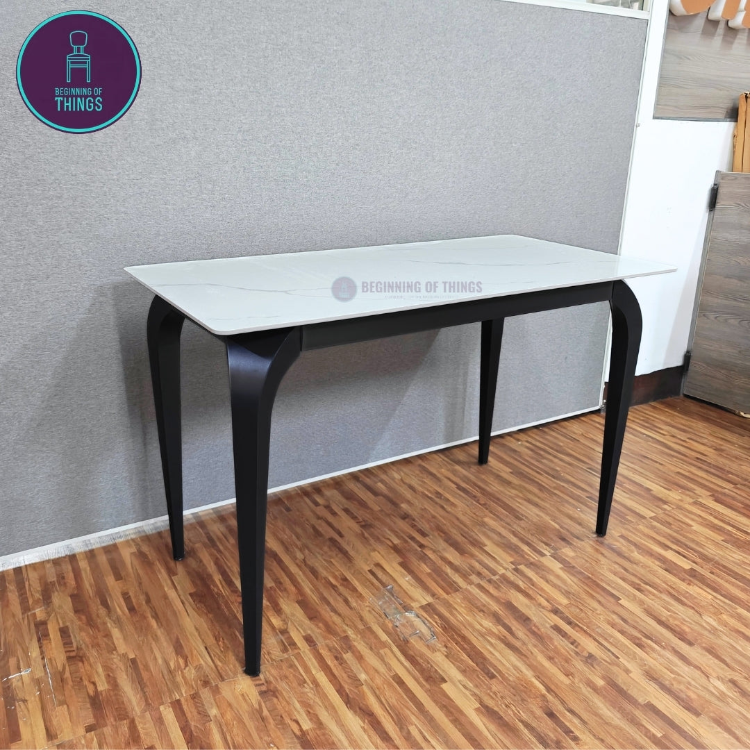 Sintered Stone Rectangular Dining Table 120 cm Pin Legs
