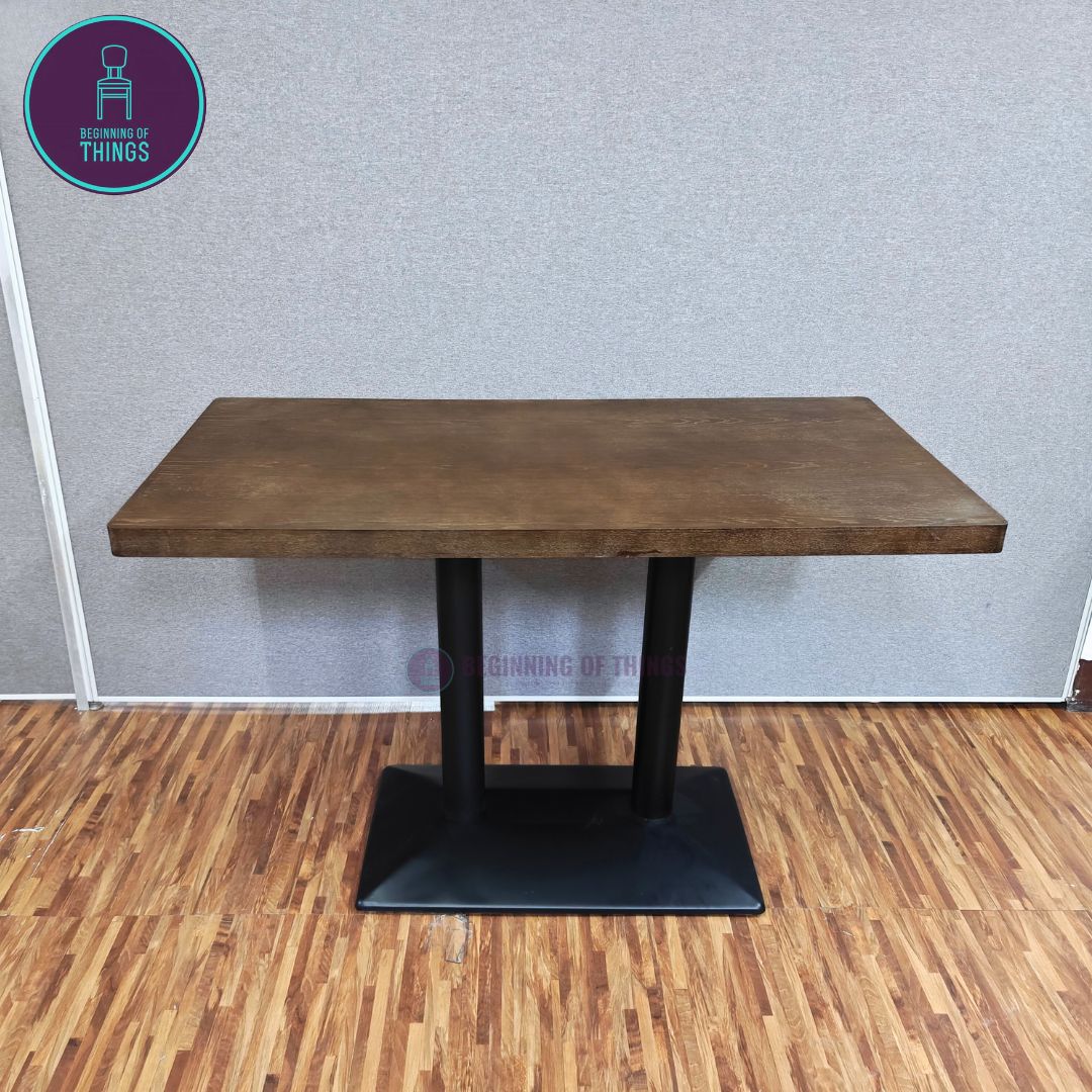 Wood Veneer Rectangular Dining Table 120 x 60 cm