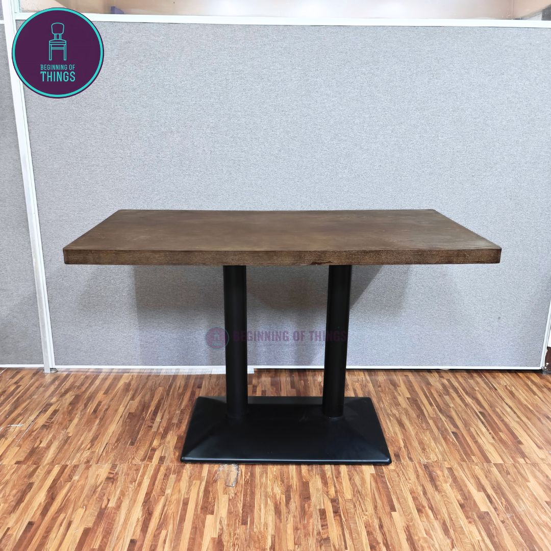 Wood Veneer Rectangular Dining Table 120 x 60 cm