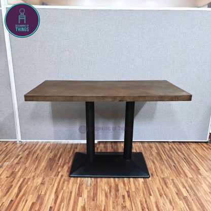 Wood Veneer Rectangular Dining Table 120 x 60 cm