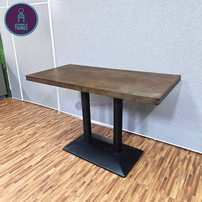 Wood Veneer Rectangular Dining Table 120 x 60 cm
