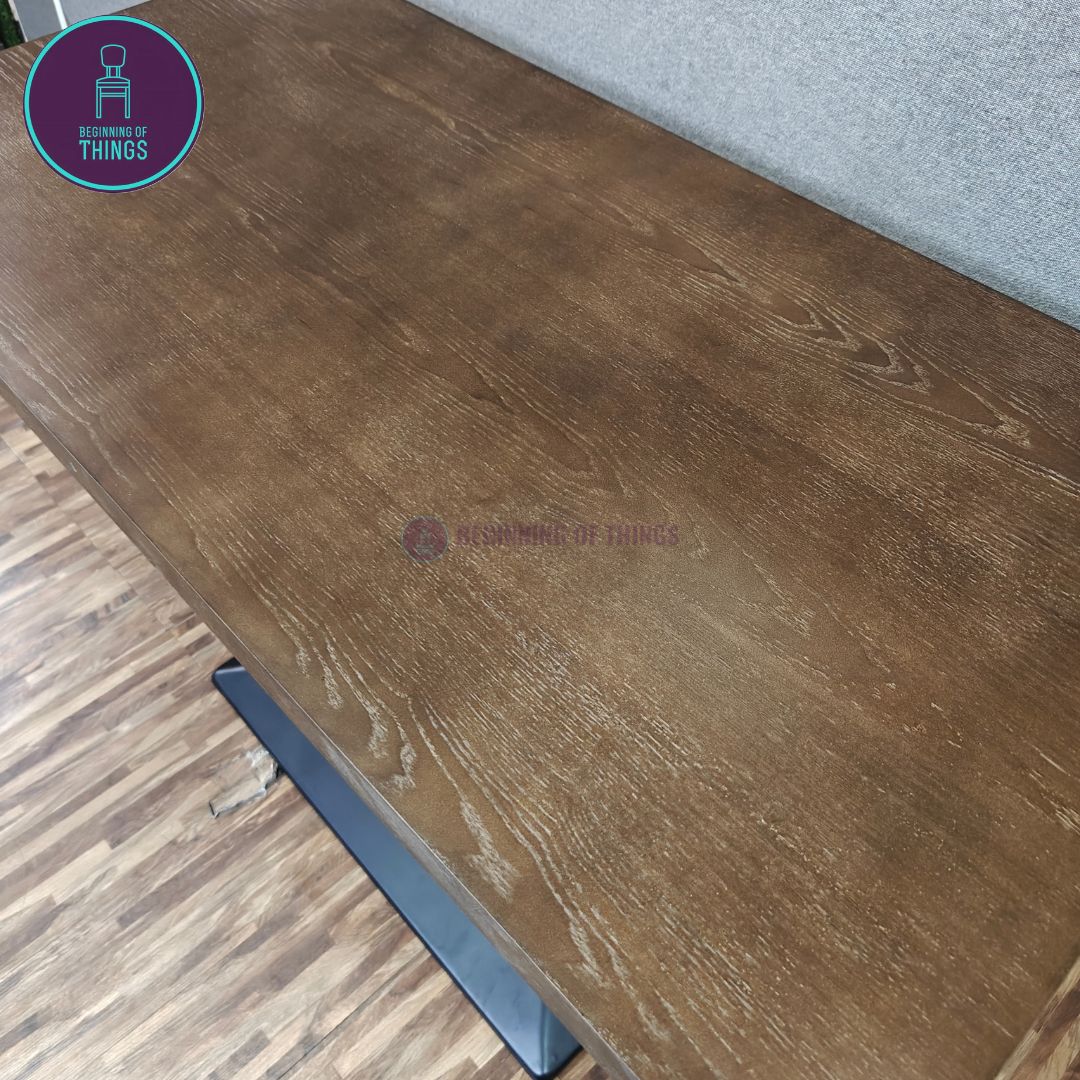 Wood Veneer Rectangular Dining Table 120 x 60 cm