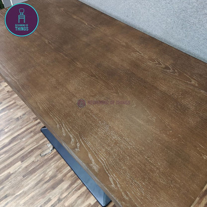Wood Veneer Rectangular Dining Table 120 x 60 cm