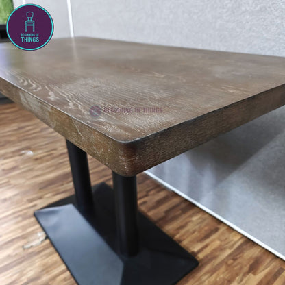 Wood Veneer Rectangular Dining Table 120 x 60 cm