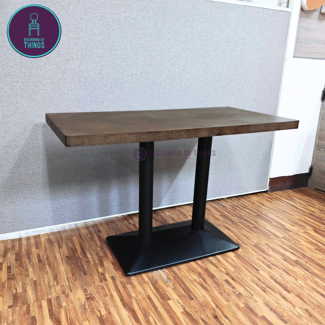 Wood Veneer Rectangular Dining Table 120 x 60 cm