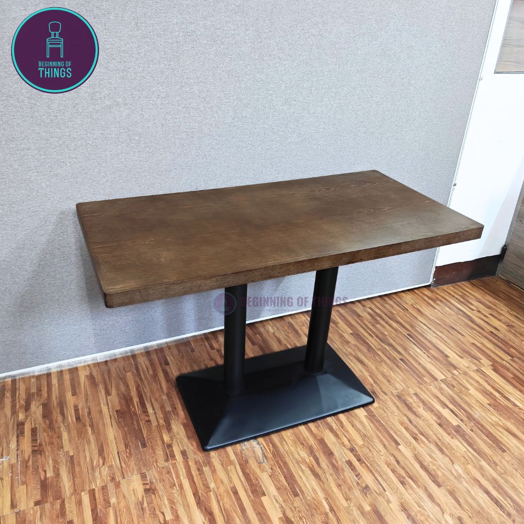 Wood Veneer Rectangular Dining Table 120 x 60 cm