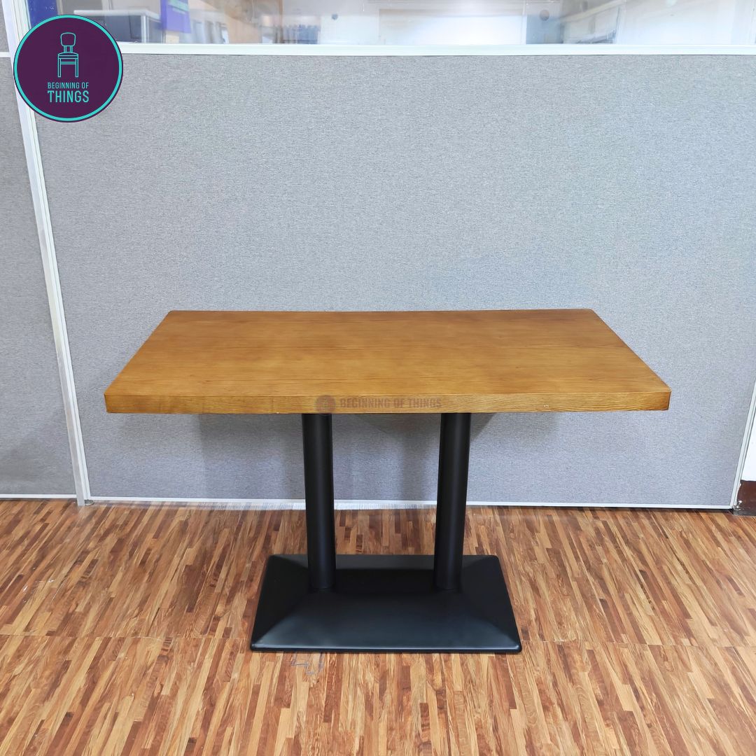 Wood Veneer Rectangular Dining Table 120 x 60 cm