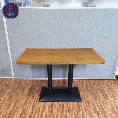 Wood Veneer Rectangular Dining Table 120 x 60 cm