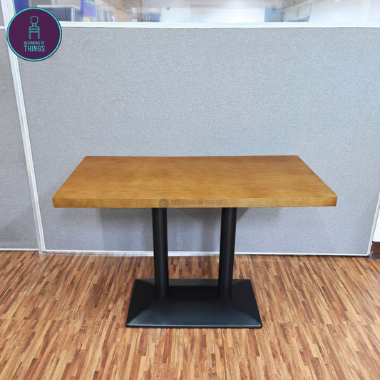 Wood Veneer Rectangular Dining Table 120 x 60 cm