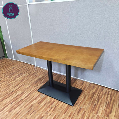 Wood Veneer Rectangular Dining Table 120 x 60 cm