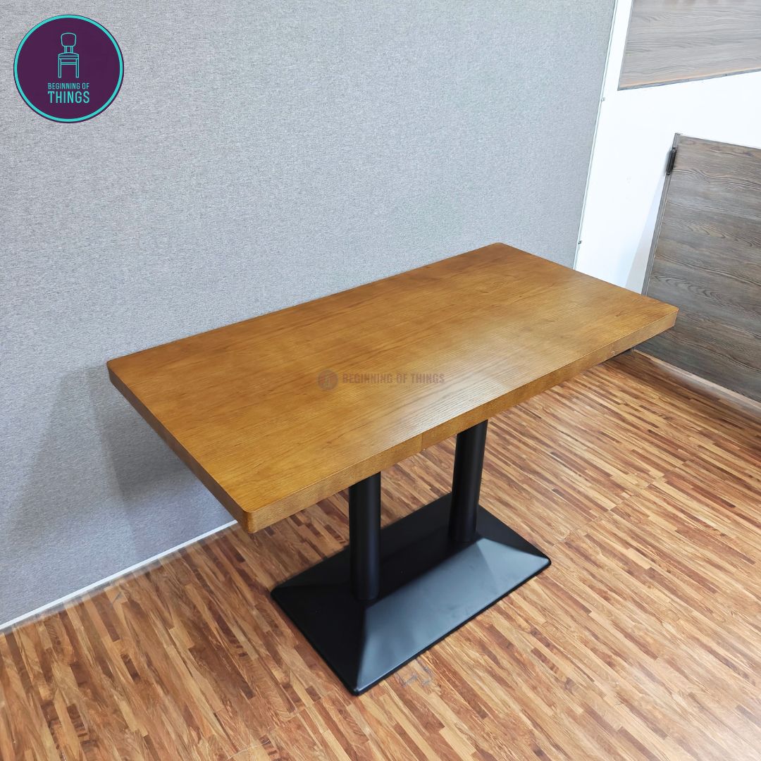 Wood Veneer Rectangular Dining Table 120 x 60 cm