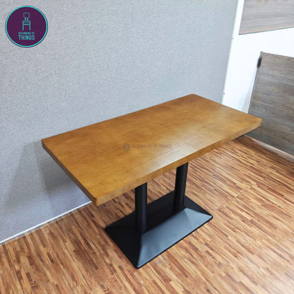 Wood Veneer Rectangular Dining Table 120 x 60 cm