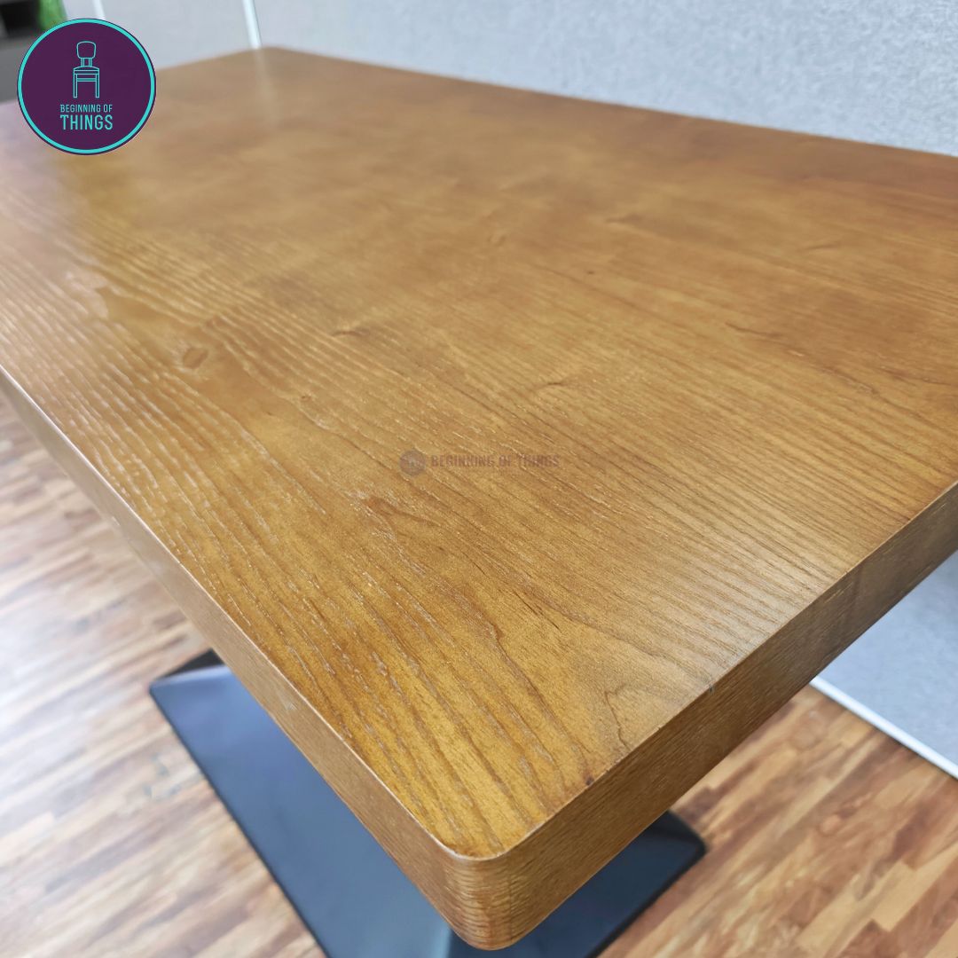 Wood Veneer Rectangular Dining Table 120 x 60 cm