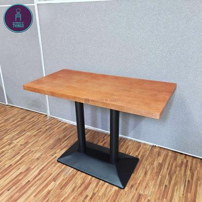 Wood Veneer Rectangular Dining Table 120 x 60 cm