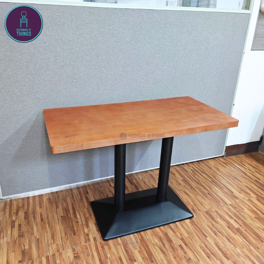 Wood Veneer Rectangular Dining Table 120 x 60 cm