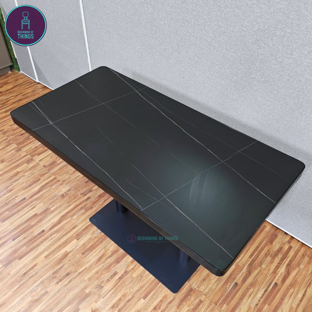 Sintered Stone w/ Edge Wrapping Rectangular Dining Table 120 cm