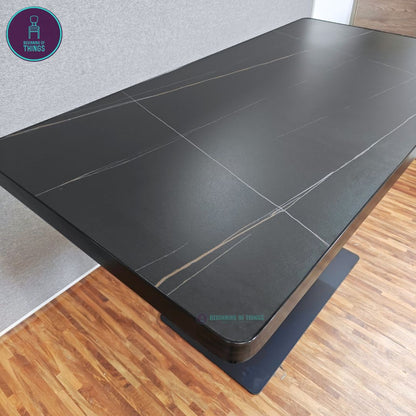 Sintered Stone w/ Edge Wrapping Rectangular Dining Table 120 cm