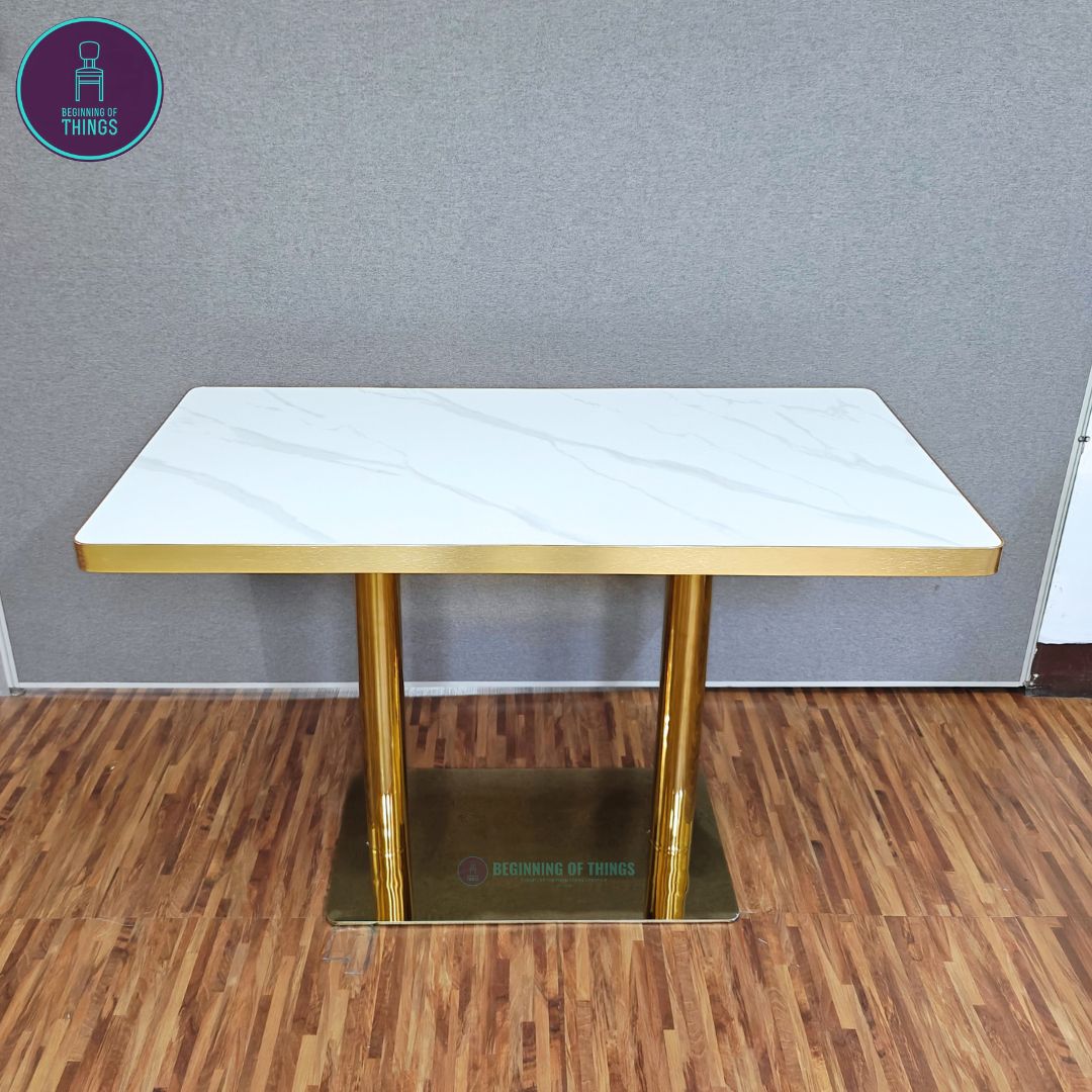 Sintered Stone w/ Edge Wrapping Rectangular Dining Table 120 cm