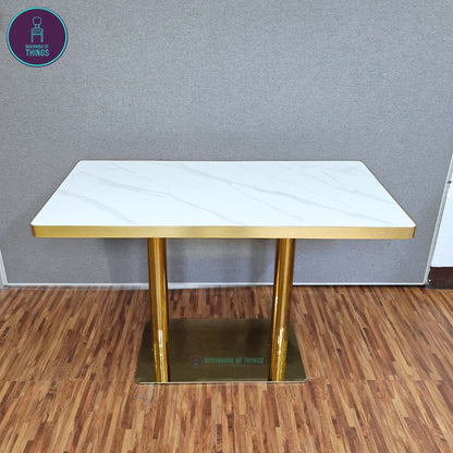 Sintered Stone w/ Edge Wrapping Rectangular Dining Table 120 cm