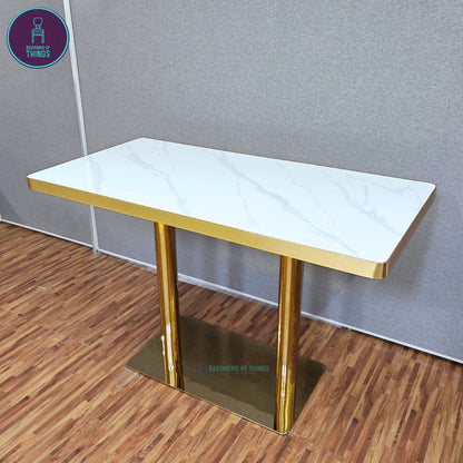 Sintered Stone w/ Edge Wrapping Rectangular Dining Table 120 cm