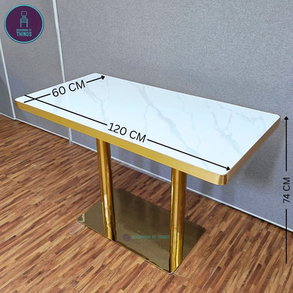 Sintered Stone w/ Edge Wrapping Rectangular Dining Table 120 cm