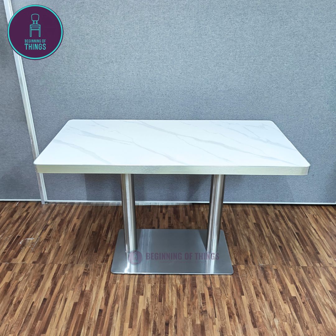 Sintered Stone w/ Edge Wrapping Rectangular Dining Table 120 cm
