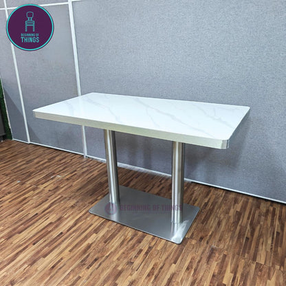 Sintered Stone w/ Edge Wrapping Rectangular Dining Table 120 cm