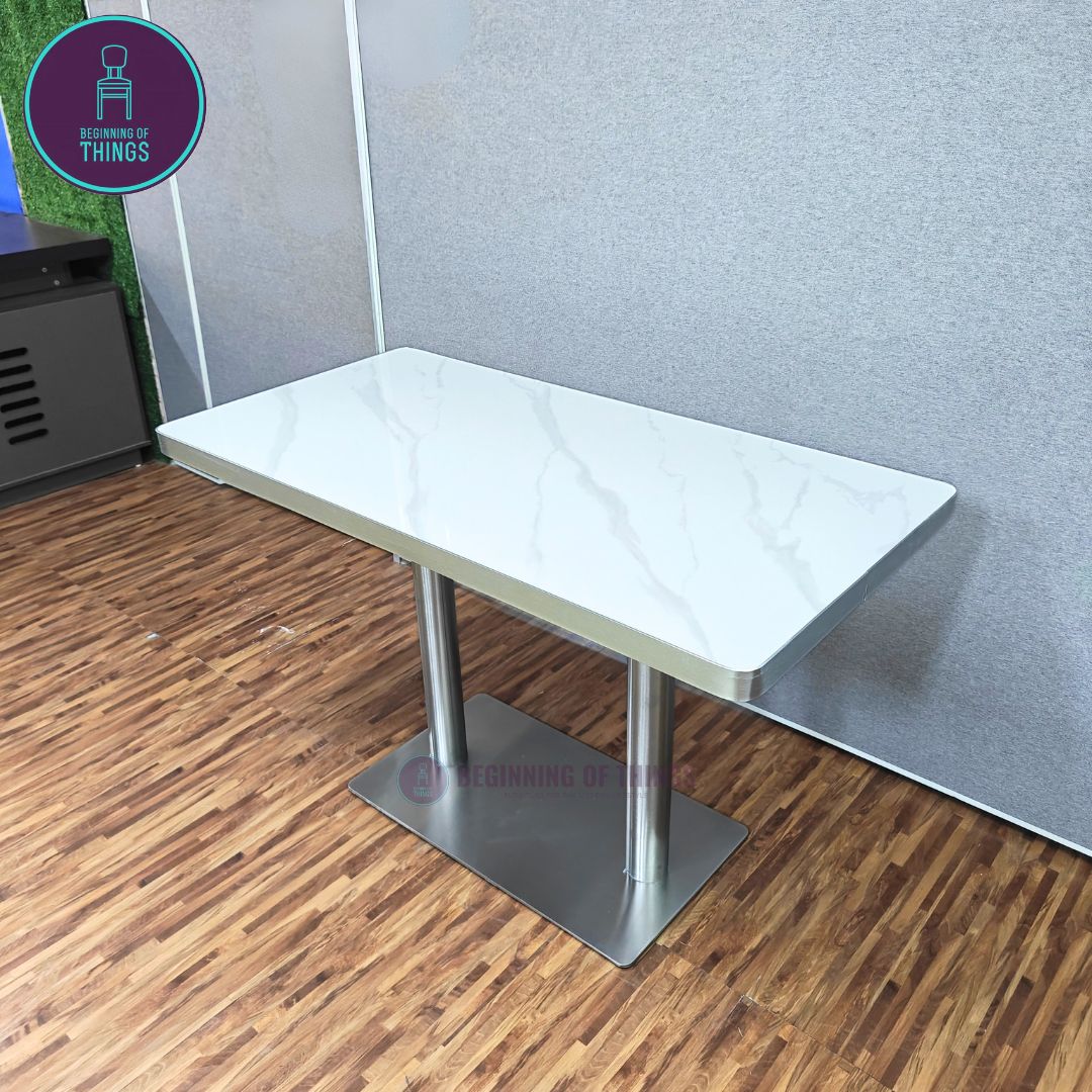 Sintered Stone w/ Edge Wrapping Rectangular Dining Table 120 cm