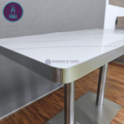 Sintered Stone w/ Edge Wrapping Rectangular Dining Table 120 cm